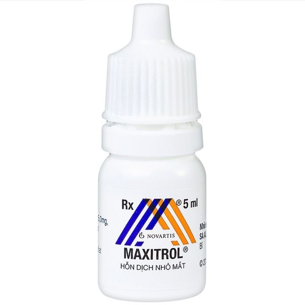 Quá liều thuốc nhỏ mắt Maxitrol nhỏ mắt tại chỗ, hỗn dịch có thể được rửa khỏi mắt bằng nước ấm